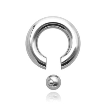 Tytanowe kółko z kulką BCR kolczyk male genital piercing 2cmx3,5cmx6,5cm