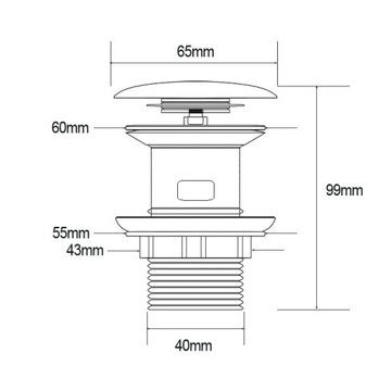 ПРОБКА КЛИК-КЛАК С ПЕРЕЛИВОМ, ГРИБНАЯ, ЗОЛОТОЙ ЦВЕТ