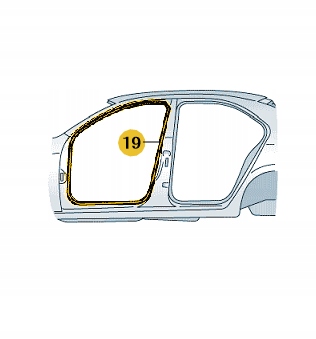 ПРОКЛАДКА ВНУТРЕННЕЙ ДВЕРИ ЛЕВАЯ SKODA FABIA 6V0867365J ОРИГИНАЛ