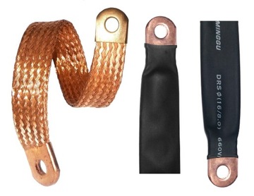 Plecionka przewód uziemiający kabel 34cm izolowany fi 10