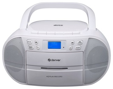 Denver TDC-280B Boombox z radiem FM/DAB+ CD USB i odtwarzaczem kasetowym