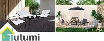 КОМПЛЕКТ МЕБЕЛИ ДЛЯ ТЕРРАСЫ КОМПЛЕКТ САДОВОЙ МЕБЕЛИ NUGRI СТЕКЛЯННЫЙ СТОЛИК СЕРЫЙ