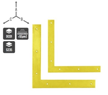 NAROŻNIK OKIENNY KĄTOWNIK PŁASKI 150x150x25x2.5