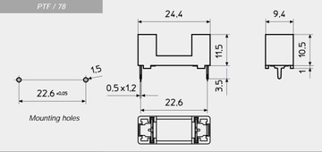 [2шт] PTF78 Гнездо с предохранителем Ø5x20мм для печати макс. 6.3A 250VAC Stelvio