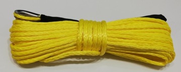 Lina syntetyczna do wyciągarki, żółta 6mm 15mb