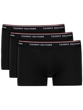 TOMMY HILFIGER czarne bokserki majtki logo 3-pak r.L