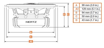HERTZ GŁOŚNIKI SAMOCHODOWE 10cm 100mm DO FIAT BRAVO 2 FIORINO PUNTO