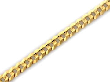 Bransoletka złota męska 375 gruba o splocie pancerka szer 5mm masywna 9KT