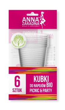Kubki EKO BIO do napojów 6szt ANNA ZARADNA