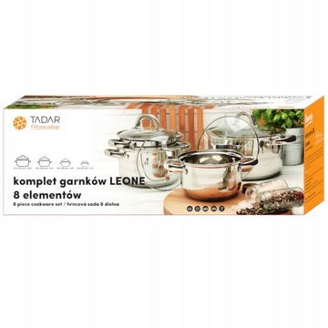 Набор современных полосатых кастрюль Tadar Leone из нержавеющей стали 8 шт. Я рекомендую