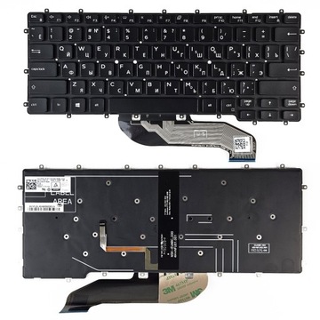 ORYG Klawiatura DELL Latitude 7400 2-in-1 9410 LED QWERTY PL/RUS | 0F5JJ0
