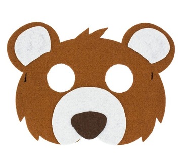 MASKA MIŚ STRÓJ MISIA KOSTIUM NIEDŹWIADEK PRZEBRANIE ZWIERZĄTKA LEŚNE BRĄZ