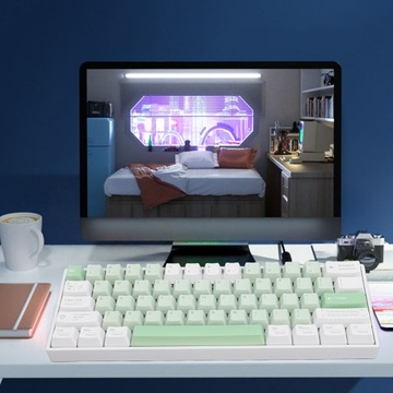 МАЛЕНЬКАЯ ИГРОВАЯ КЛАВИАТУРА ДЛЯ ГЕЙМЕРОВ С RGB-ПОДСВЕТКОЙ 60%, 61 КНОПКА