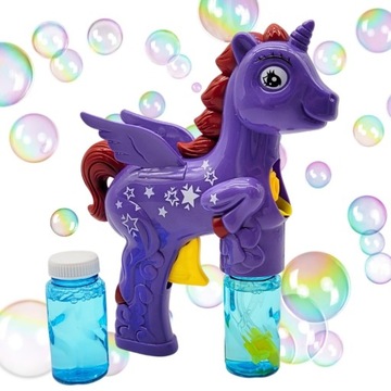 BAŃKI JEDNOROŻEC 2 PŁYNY PISTOLET MASZYNKA KONIK