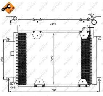 KONDENZÁTOR CHLADIČ KLIMATIZACE 35580 NRF SUZUKI