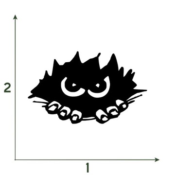 Наклейка «Смотрящий монстр» для автомобиля, забавные глаза, выглядывающий призрак