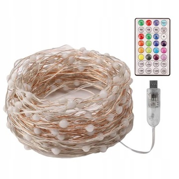 100 СВЕТОДИОДНЫХ РОЖДЕСТВЕНСКИХ ОГНИ RGB С ПРОГРАММАТОРОМ