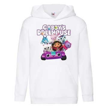 BLUZA KOCI DOMEK GABI Z KAPTUREM 128 cm 7-8 LAT