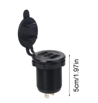 3.0 QC USB CAR CHARGER SOCKET 4.2A RED