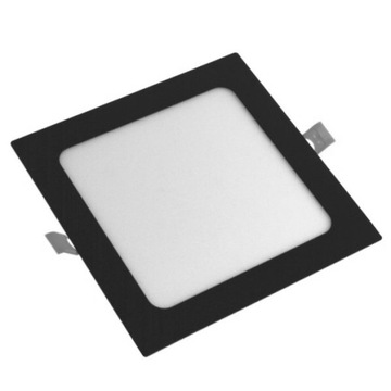 Panel LED podtynkowy 6W 4000K kwadratowy czarny