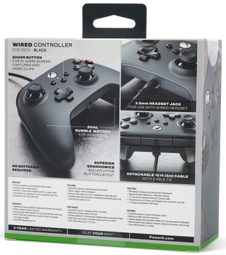 Проводной планшет PowerA X/S/Xbox One, черный