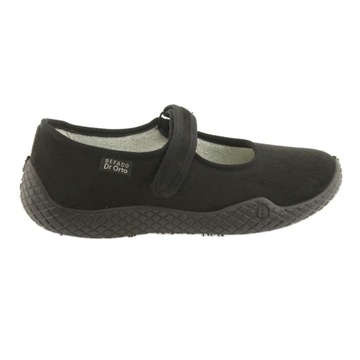 Czarne Tkanina Buty Damskie Kapcie Befado r.38