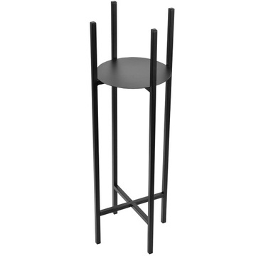 Kwietnik metalowy stojący 80 cm stojak na kwiaty okrągła podstawa