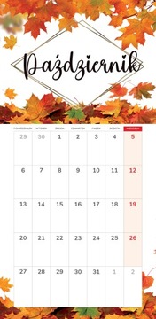 Kalendarz 2025 PLANER miesięczny do notatek 22x46cm HARMONIA