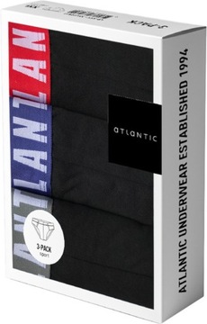 ATLANTIC SLIPY MĘSKIE MAJTKI 3MP094 SPORT 3PAK *L*