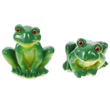 Garden Frog Ornament Animal Figurine 2 Pcs