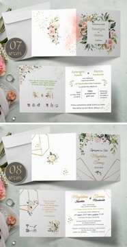 Свадебные пригласительные на свадьбу в стиле БОХО, перламутровая бумага