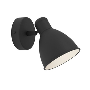 Lampa ścienna kinkiet czarny Eglo San Peri 1 vintage IP44 łazienkowy GU10