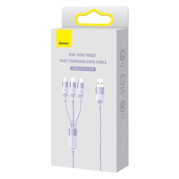 ТЕЛЕФОННЫЙ КАБЕЛЬ BASEUS USB TYPE C MICRO USB LIGHTNING QC 5 В 3,5 А 1,2 М