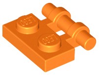 LEGO Płytka - plate 1x2 (2540) pomarańczowa 3szt