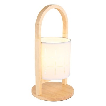 Drewniana skandynawska lampa stołowa nocna NINJA 21506W Globo