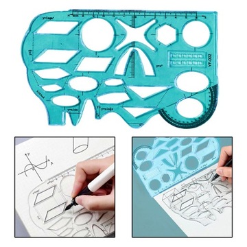 Многофункциональный геометрический рисунок синей линейки