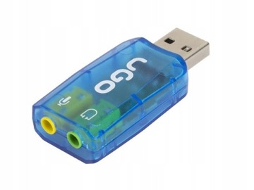 UGo KARTA MUZYCZNA DŹWIĘKOWA USB 5.1 PRZENOŚNA MIC