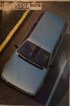 PROSPEKT FOLDER PEUGEOT 505 BREAK / FAMILIAL
