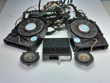 GŁOŚNIKI WZMACNIACZ NAGŁOŚNIENIE ZESTAW HiFi Hi Fi BMW 1 E81 E82 E87 E88