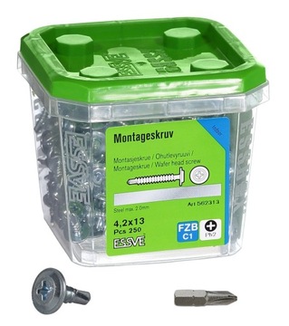 ESSVE 4,2x13 250SZT WKRĘTY DO STALI Z WIERTŁEM PH2