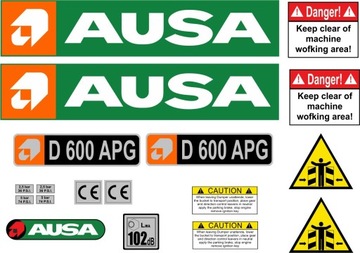 NAKLEJKI AUSA D 600 APG WOZIDŁO LAMINOWANE D600APG