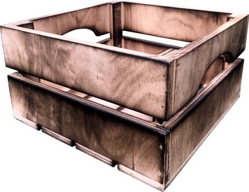 SKRZYNKA DREWNIANA OPALANA RETRO 20X19,5X11 KUFER