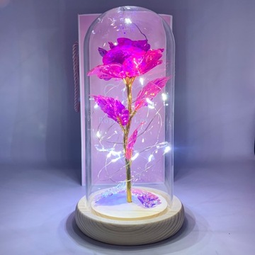 ВЕЧНАЯ РОЗА В СТЕКЛЕ LED СТЕКЛЯННАЯ РОЗА