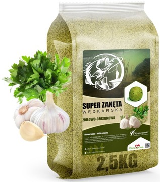 ZANĘTA WĘDKARSKA FEEDER NA RYBY KARPIA LESZCZ ZIOŁOWO CZOSNKOWA