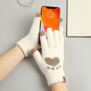 RĘKAWICZKI DOTYKOWE CIEPŁE ZIMOWE DO SMARTFONA