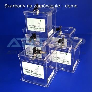Урна-Копилка для сбора средств из оргстекла 50х50см.