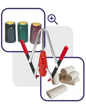НАБОР пробок для вина + 100 длинных пробок + 100 декоративных крышек