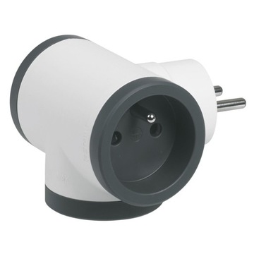 Rozgałęźnik 3X2P+Z Biały Czarny Legrand 049435