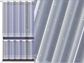 Firana wzór 628d124 rozm. 200x80cm (z obszyciem)