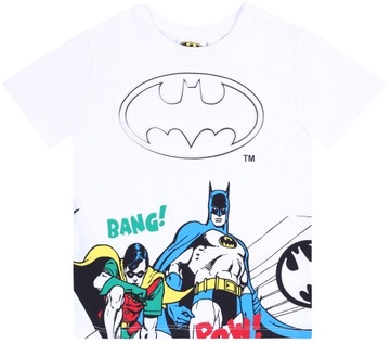 Biała koszulka , t-shirt Batman DC COMICS 98cm